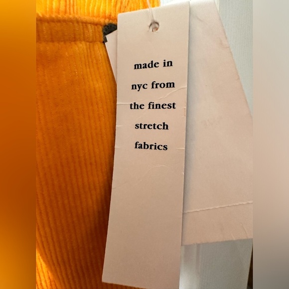 THEORY 6 VINTAGE Wilma Corduroy Straight Leg Crops Mid Rise FALL Autumn Gold - Picture 11 of 13
